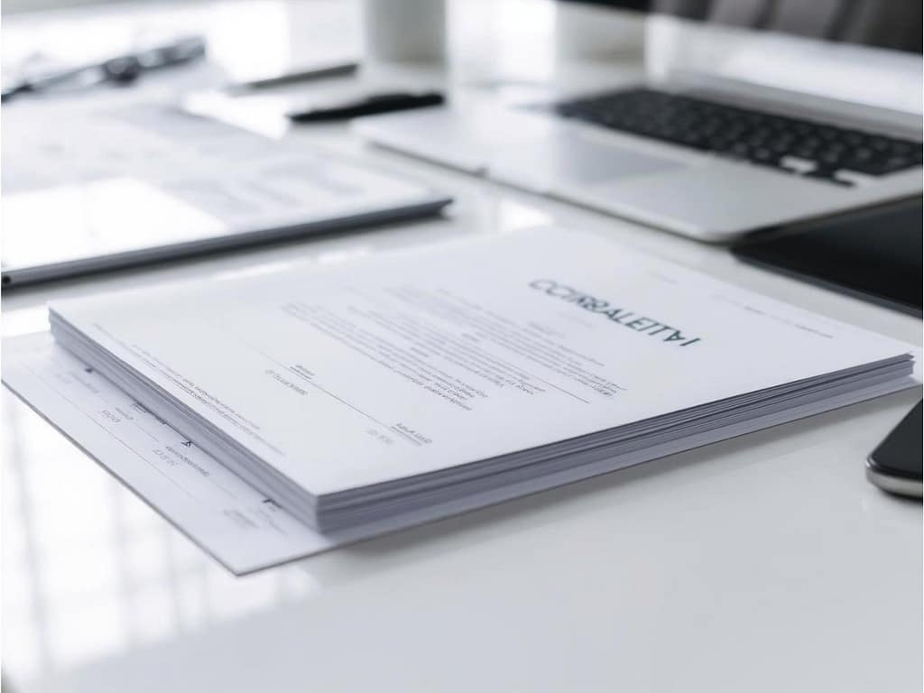 Formalności meldunkowe w Holandii – lista dokumentów. Komplet dokumentów na biurku przygotowanych do wizyty w holenderskim urzędzie gminy w celu zameldowania.