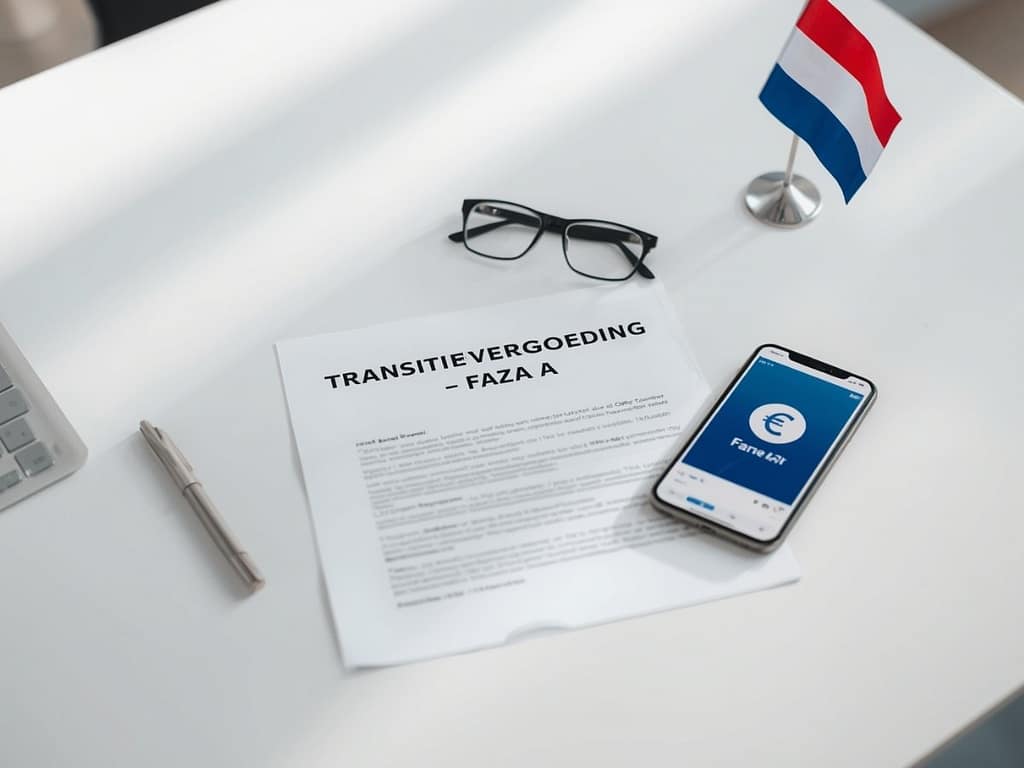 Dokumenty i telefon z potwierdzeniem przelewu odprawy przejściowej transitievergoeding w Holandii.